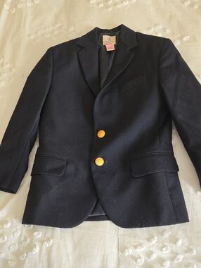 Lands' End Boys' Navy Blazer with Gold Buttons. Size 6.